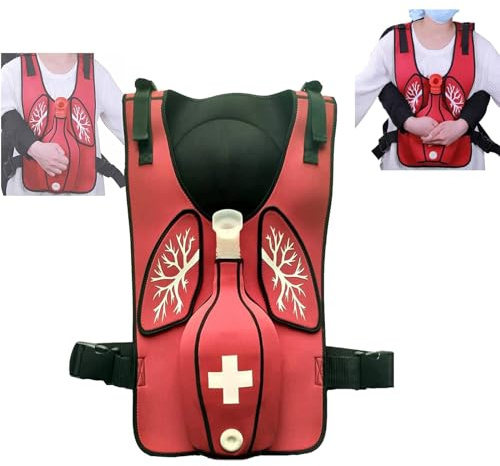 NEPTR Gilet d'entraînement anti-étouffement, simulation d'obstruction des voies respiratoires avec tir dans le dos, bretelles réglables et ceinture de taille