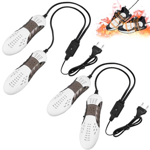 2 asciugascarpe elettrico, portatile, scaldascarpe per scarpe, deodorante, deumidificatore, mini asciuga scarponi, asciuga scarpe 360°, asciugatura per scarponi da sci, calzini