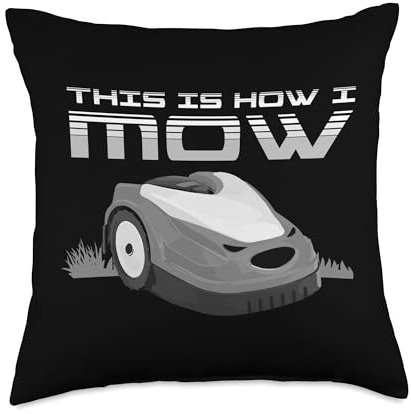 Remote Control Robot Mower Cool Automatic Robotic Lawn Mower Throw Pillow