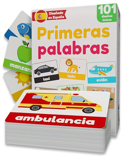 Premiers mots | Cartes éducatives pour bébés de 1 2 à 3 ans | Flashcards Premiers Mots | Cartes d'apprentissage pour enfants | 101 cartes uniques | À partir de 12 mois | Jouet de développement du