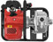 Benzin Wasserpumpe Gartenpumpe Schmutzwasserpumpe 1,25KW/1,7PS 8000 l/h 30m Förderhöhe | 2-Takt-Motor mit Ölflasche & Filter | Hochdruckpumpe für Bewässerung/Entwässerung (610g/KW.h Spritverbrauch)