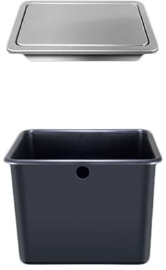 HJLKDYM Cubo De Basura Redondo para Cocina. Cesto De Basura Integrado En La Encimera. Conducto De Basura Empotrado. para Restaurantes, Hogares Y Hoteles.(30.5x27.8x22.1(15L))