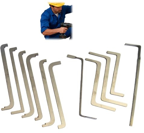 11pcs Lock Pick Set & Tension Wrench Kit,Professional Locksmith Tools for Lo/ck Picking with Universal Turning Tool and Door Lo/ck Jig,Compact Pocket Tool Kit for Picking Up Small Parts,Lo/ck Pick/ing