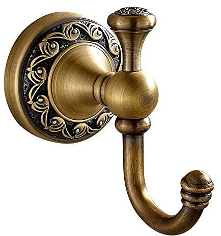 CASEWIND Wandhaken Messing Retro, Handtuchhaken Kleiderhaken Antik, Handtuchhalter Vintage Wandmontage Nostalgie mit Bohren für Küche