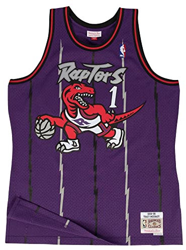 Mitchell & Ness Tracy McGrady #1 Toronto Raptors 1998-99 Swingman NBA Trikot Lila, M