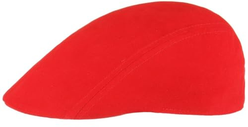 Lipodo Flatcap skärmmössa herr – mössa i en storlek (55–60 cm) – keps av 100 % bomull – svart, beige, oliv, röd, röd