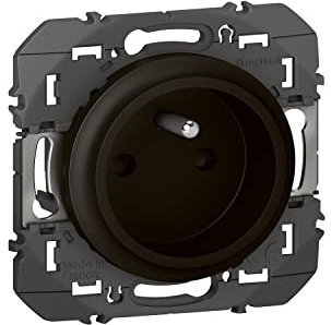 Legrand - Steckdose easyréno 2P+T geringe Tiefe Dooxie 16A Finish schwarz – Blisterverpackung