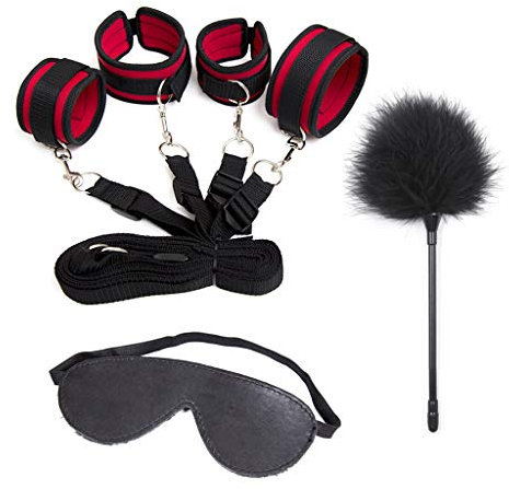 GHTGHTS 3 Stück BSDM Fessel Bondage Set Augenbinde Fetisch SM Spielzeug