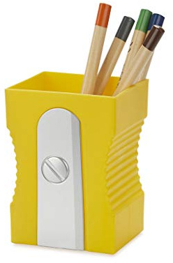 Balvi Porta matite Sharpener Colore Giallo Mantenere la scrivania organizzata Originale e Divertente