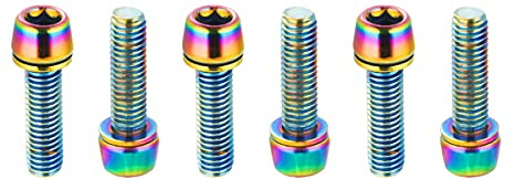 CNCLOL Tornillos para Bicicleta，MTB Tornillo vástago， M5 x 18 mm Tornillos de Potencia y Manillar，Colores