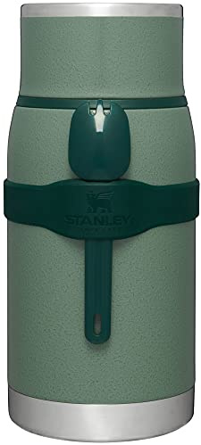 STANLEY 10-10834-001 The Adventure to-Go Food Jar + Spork, Stainless Steel, Hammertone Green