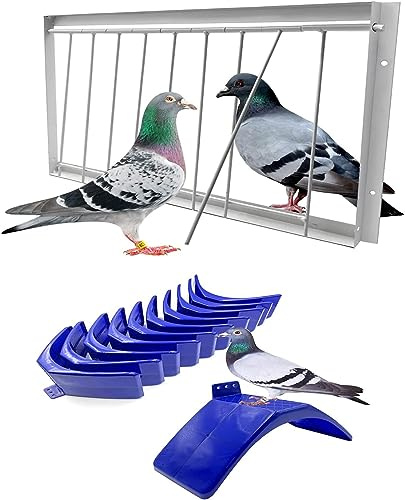 Pigeon Supplies,10PCS Lightweight Racing Pigeons Perches with 15.8in* 10.2in Pigeon Loft Door for Pigeon and Birds