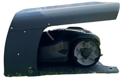 Garage Robot Tondeuse Toit abri carport multimarque ROBOT PROTECT A 65 x 65 x 40 cm | Résistant aux intempéries & Protection UV | Pieds en INOX & matériel de Montage Inclus | Fabrication européenne