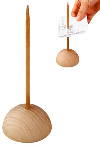 Porta recibos de escritorio | P-inchos de madera para recibos Pinza para billetes Porta notas de papel Tenedor para billetes de varilla recta - para billetes, billetes y recibos