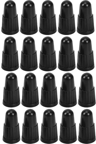 cyclingcolors 20x Bouchon de Valve Capuchon Plastique Presta Pneu vélo Moto Auto Voiture Quad Trottinette, Noir
