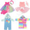 4-Packungen Puppenkleidung Puppenkleider Set mit Stirnband und Socken für 30-36 cm Puppen (Keine Puppe)
