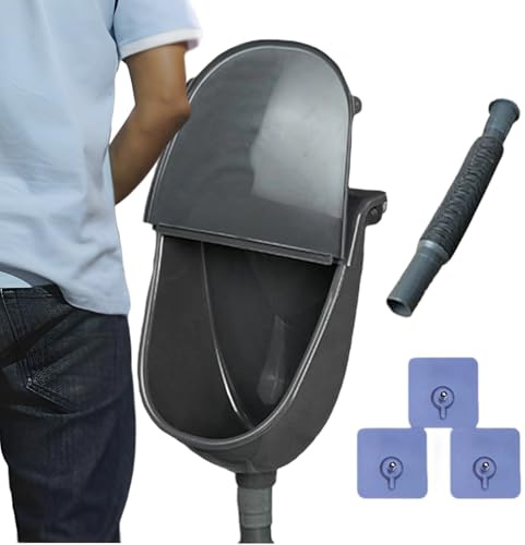Outdoor Urinal for Backyard - Urine Diverter,Wall Mounted Toilet Odorless Urine Separator with Lid for Home Motorhome Boy Men Dorm Garden
