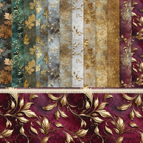 24 Sheets Scrapbook Paper,12 Style Pattern Decorative Paper,Decoupage Pads for DIY Craft, Card Making,Journal,Gift Wrapping( 6x6 Inch)