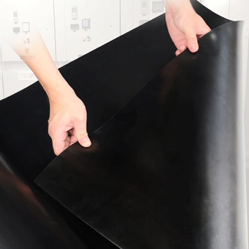 Smooth Insulating Rubber Mat for Distribution Rooms, Switchboard Insulated Sheet Floor Matting Roll, Fusebox Electric Shock Safety Pad(Black,8mx1mx3mm (26'x3'x1/8))