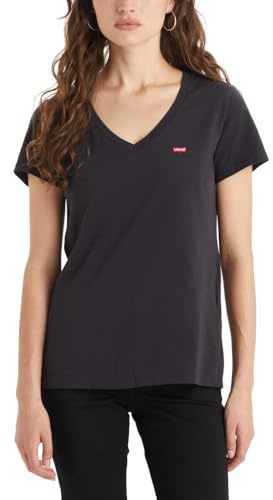 Levi's Perfect V-Neck T-Shirt Femme, Caviar, M