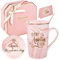 DONGSHANGIFT Taza La Mejor Tía Taza Mejor Tía Cumpleaños Día de la Madre Navidad Regalos Set para Tía Tía de Sobrino Sobrina Set de Regalo 420ML (rosa-mejor tia)