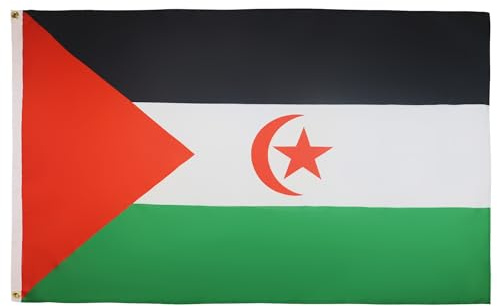 AZ FLAG - Bandera Sahara Occidental - 150x90 cm - Bandera República Árabe Saharaui Democrática 100% Poliéster ligero Con Ojales de Metal integrados - 80g