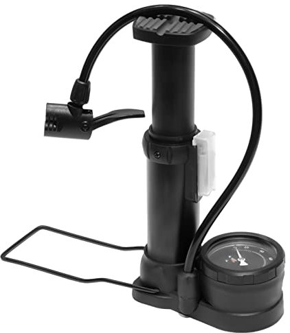 Himiway Fahrradpumpe Standluftpumpe mit Manometer, Mini Standpumpe mit 2 Ventilen Typen Schrader&Sclaverand für das Aufpumpen von Mountainbike Rennrad Bällen