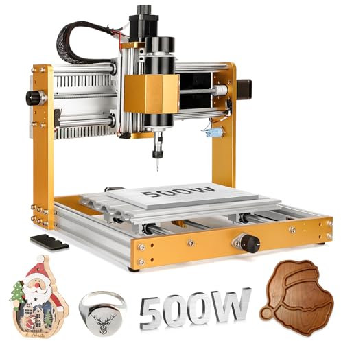 LUNYEE 3018 PRO MAX 500W Fresadora CNC de metal completo, interruptor de límite de 3 ejes y de parada de emergencia para cortar madera acrílica MDF PCB plástico, área de trabajo: 300 x 180 x 80 mm