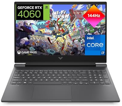 HP Victus 16-r1005ns - Ordenador portátil Gaming de 16.1 (Intel Core i7-14700HX, 16GB RAM, 1TB SSD, NVIDIA GeForce RTX 4060 Graphics, Sin Sistema Operativo) Negro - Teclado QWERTY Español