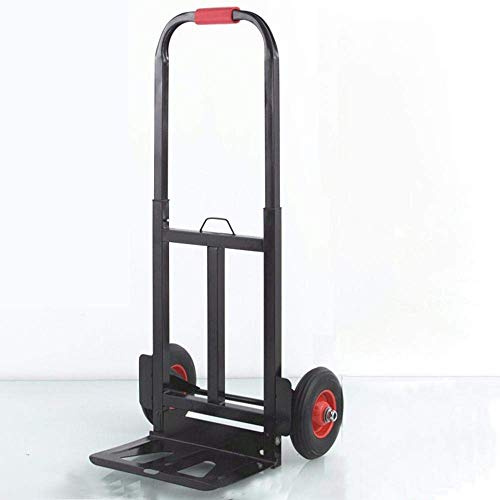 JKSVTF Iron Folding Sack Trolley Duty with Anti Puncture Rubber Wheels and 150 kg Capacity Folding Shopping Bag with Wheels for Luggage Travel (Style #2)