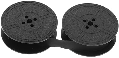 NUOBESTY Ruban encreur pour machine à écrire Mini machine à écrire Fabricant d'étiquettes Ruban royal pour machine à écrire avec double encre Nylon 66 haute résistance et haute densité Noir
