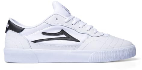 Lakai Scarpe da Skateboard Basse Cambridge da Uomo, Pelle Bianca 2025, 42 EU