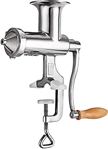 Juicer Squeezer Fruit Vegetable Juicer 304 Stainless Steel for Wheatgrass and Leafy Vegetables Stainless Steel 3 Filters Without Power (Manual)