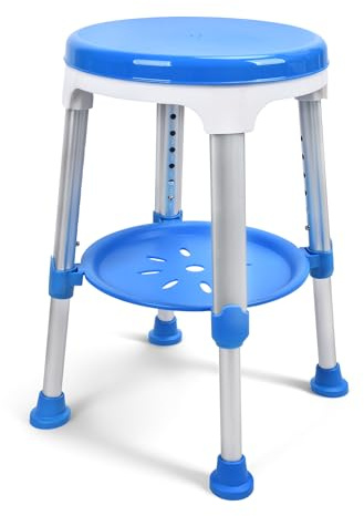Sangohe Shower Chair for Inside Shower, 360 Swivel Shower Stool, Height Adjustable Shower Stool for Elderly and Disabled, 400 lbs Heavy Duty Shower Seat for Seniors, 797E