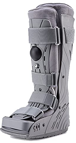 ZOCWJK Orthopedic Ankle Brace Walking Boots Disability Mobility Replace Plaster Inflatable Removable Lining Forefoot Fracture Or Postoperative Fixation Gray,L (Grey-S