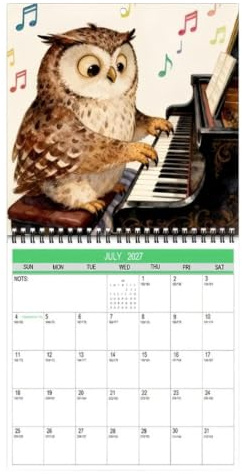 Calendrier 2027 Agenda Semainier Mignon Aquarelle Épais