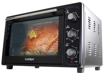 Bastilipo - Horno de sobremesa de 30 litros, convección, 1500W, modelo Verona Black