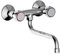 Schläfer 3431110 | Rubinetto Lavello Cucina a Muro con Manopola Caldo e Freddo, Canna Girevole Universale a S, Perfetto Anche per Lavanderia e Bagno, Aeratore Risparmio Compatibile con Neoperl, Cromo