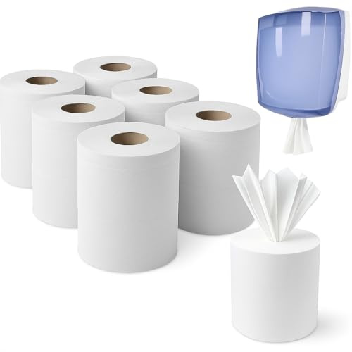 UR Choice White Centrefeed Paper Tissue Rolls Pack of 6