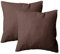 Amolavet Kissenbezug 80x80 Braun 2er Set Kopfkissenbezug 80x80 mit Hotelverschluss aus Gebürstetem Mikrofaser