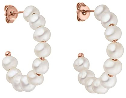 PURELEI® Aina Ohrringe (Roségold) – Damenohrringe aus langlebigem Edelstahl – Wasserfeste Ohrringe Damen – 22mm Durchmesser – Modeschmuck für deinen individuellen Look