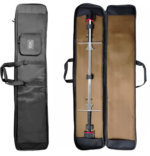 LEONARK HEMA Bag, Zaino protettivo Feder Sword, 142cm, doppio manico, tessuto Oxford 1680D, può contenere 2 spade, tasca per accessori, tasca trasparente per carte, nero
