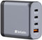 Verbatim GaN Charger 140 W, 4 Ports USB-C Charger, Power Adapter with 3 x USB-C and 1 x USB-A, Fast Charger as Multiple Plug, for Apple MacBook, Notebook, iPad, iPhone, Samsung and Co