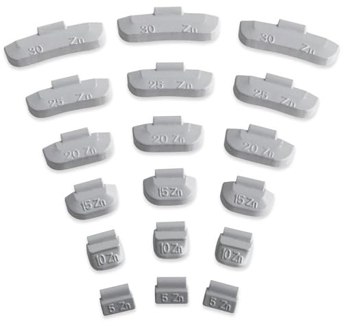 225x GAsuppply Schlaggewichte Auswuchtgewichte Wuchtgewichte Sortiment für STAHLFELGEN I je 50 von 5g, 10g, 15g I je 25 von 20g, 25g und 30g