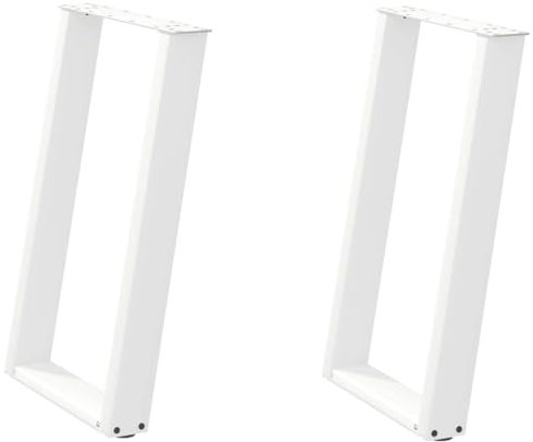 vidaXL Esstischbeine U-Form 2 Stk. Weiß 60x(72-73) cm Stahl