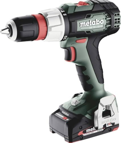 Metabo SB 614054500 - Taladro de impacto rápido inalámbrico de 18 L, incluye batería y MetaBOX 145 (18 V, 2 baterías LiPOWER de 2 Ah, diámetro del taladro 13 mm/36 mm, peso 1,6 kg)
