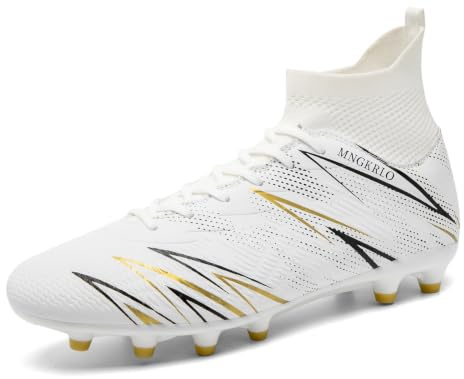 LAZAZAFI Men's Football Boots High Tops Cleats Soccer Shoes