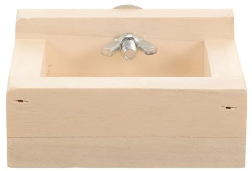 YARNOW Bol en Bois pour Hamster ou Hérisson pour Petits Animaux et Chinchillas Beige Lisse et Facile à