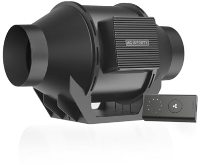 AC Infinity CLOUDLINE LITE A4 – Leises Inline-Lüftersystem 100 mm mit Drehzahlregler, EC-Motor, für Zu-/Abluft in Grow-Zelten und Hydroponik