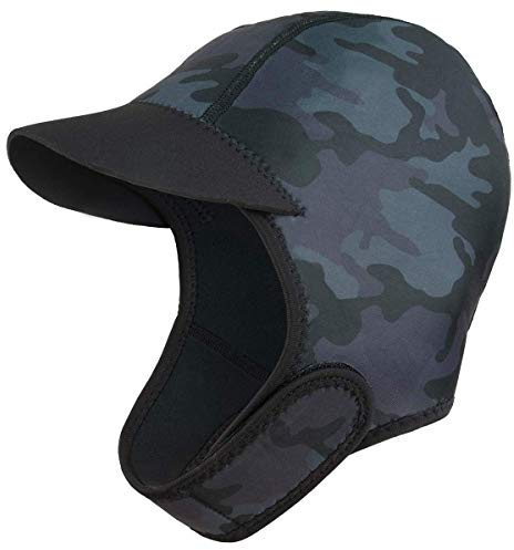 Oikabio 2MM Bonnet de Surf en Néoprène Casquette de Baignoire Sangle de Mignon Bonnet de Plongée à Séchage Réglable pour Nager et Surf